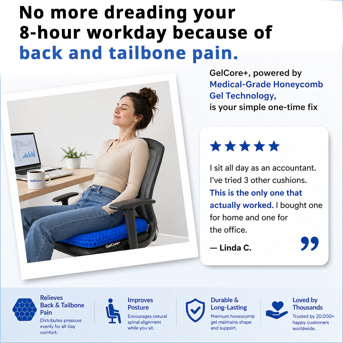 Turn Any Chair Into Pain-Free Comfort With GelCore+